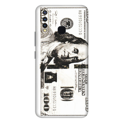 VIVO Z/V/X/T/U/S Series Phone Skins (All Models) - 100 Dollar Currency - Transparent Finish (T-01) Vivo U20