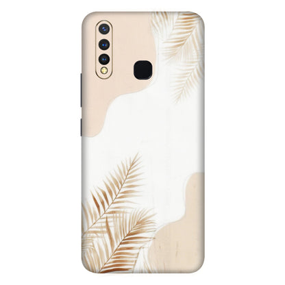 VIVO Z/V/X/T/U/S Series Phone Skins (All Models) - Gold Petals Abstract - Transparent Finish (T-08) Vivo U20