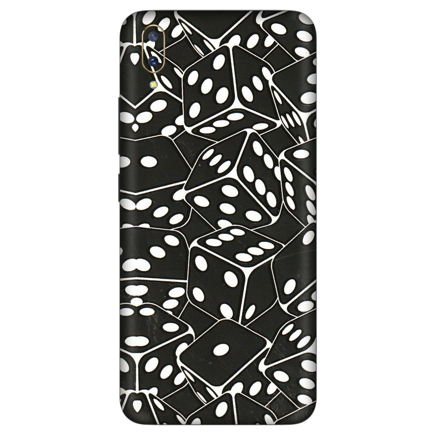 VIVO Z/V/X/T/U/S Series Phone Skins (All Models) - Big Black Dices - 3D Embossed Finish (L-106) Vivo V11