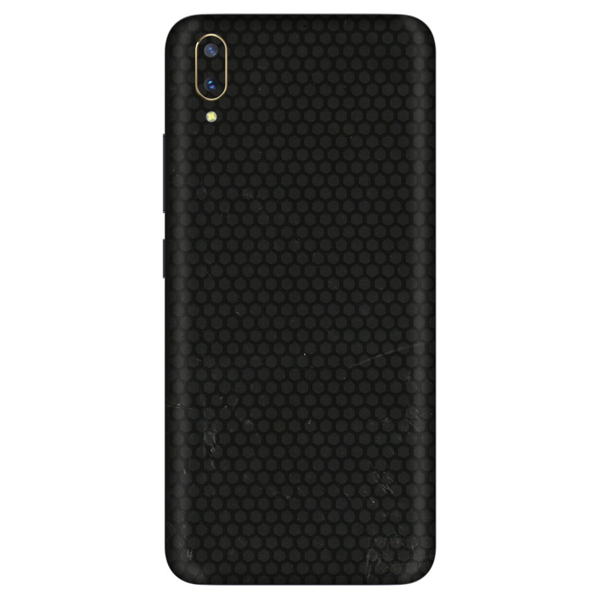 VIVO Z/V/X/T/U/S Series Phone Skins (All Models) - Black honeycomb - 3D Embossed Finish (L-114) Vivo V11