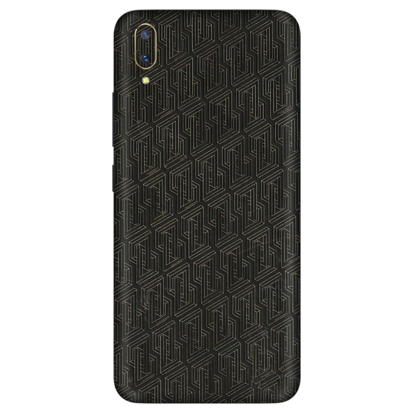 VIVO Z/V/X/T/U/S Series Phone Skins (All Models) - Black Abstract Pattern - 3D Embossed Finish (L-117) Vivo V11