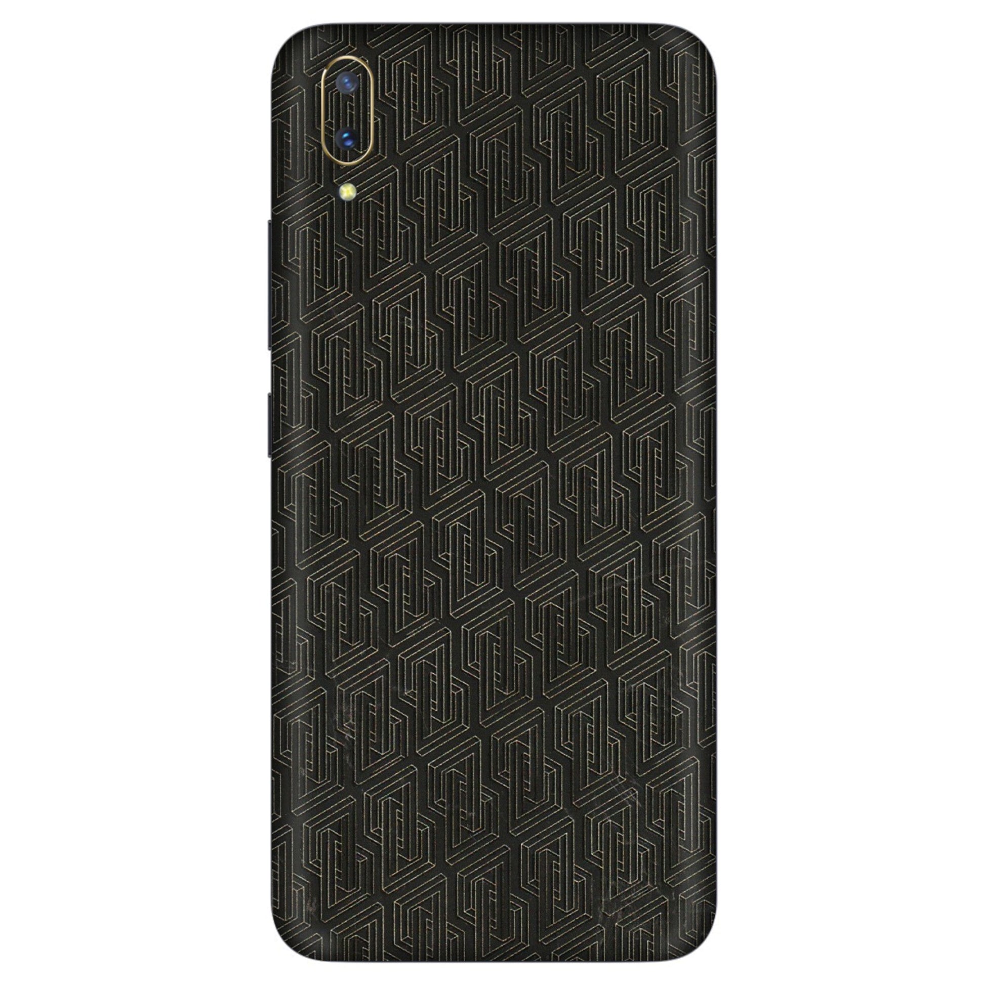 VIVO Z/V/X/T/U/S Series Phone Skins (All Models) - Black Abstract Pattern - 3D Embossed Finish (L-117) Vivo V11
