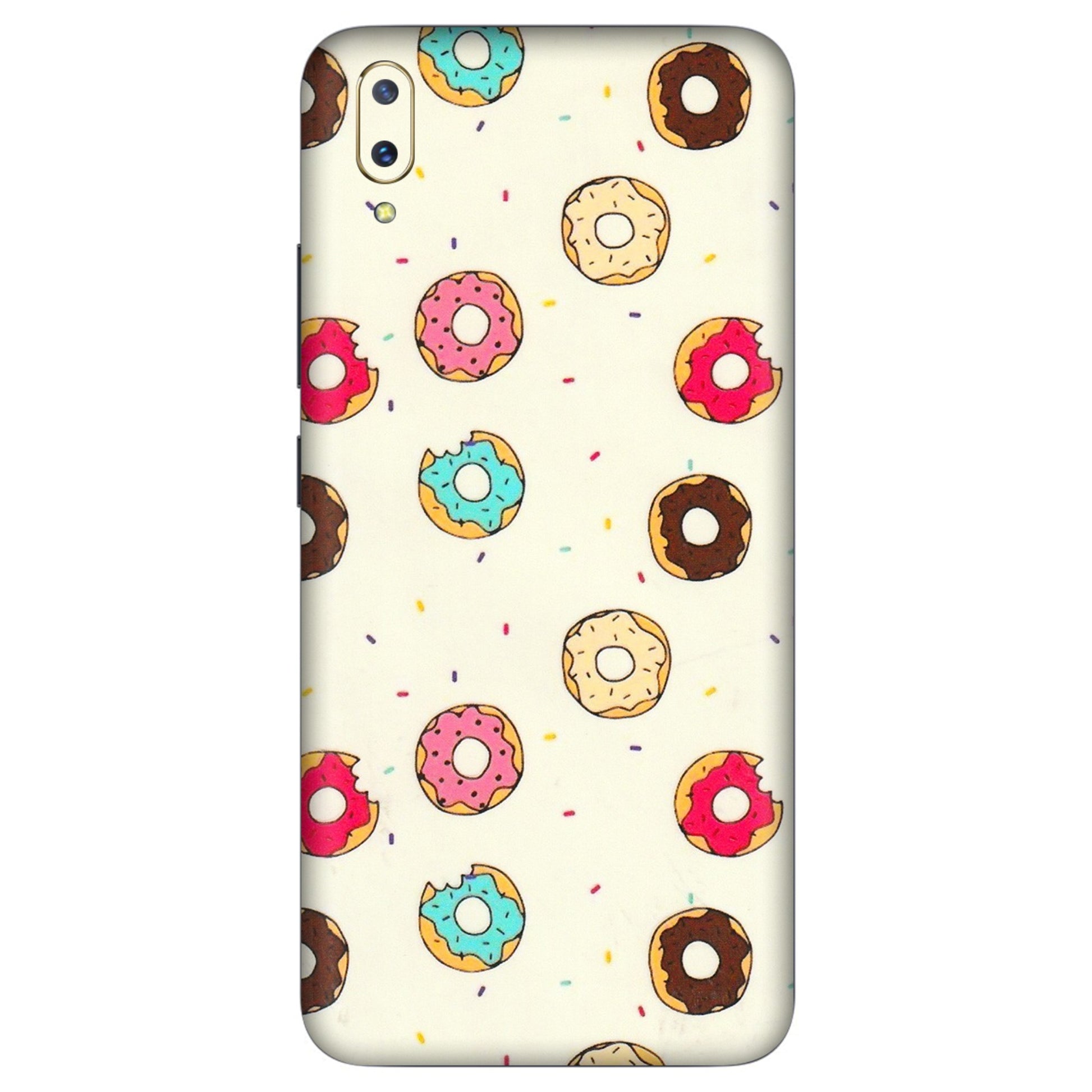 VIVO Z/V/X/T/U/S Series Phone Skins (All Models) - Mini Donuts Doodle Art - 3D Embossed Finish (L-122) Vivo V11