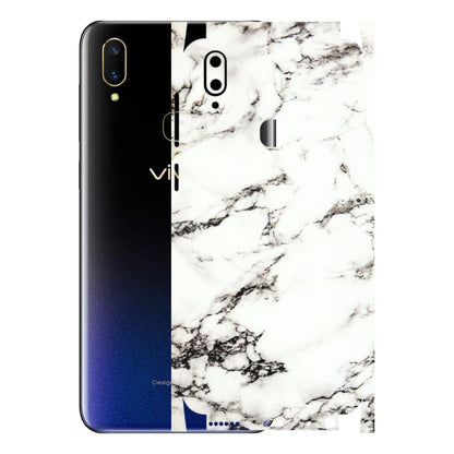 VIVO Z/V/X/T/U/S Series Phone Skins (All Models) - Black and White Marble Texture - 3D Embossed Finish (L-124) Vivo V11