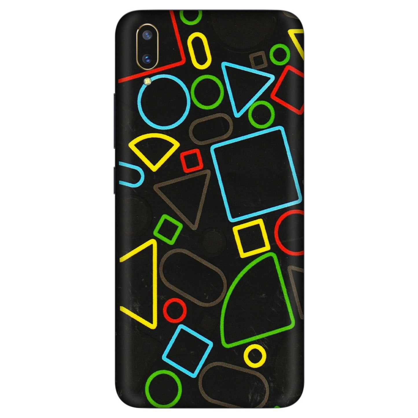 VIVO Z/V/X/T/U/S Series Phone Skins (All Models) - Black Shapes - 3D Embossed Finish (L-131) Vivo V11