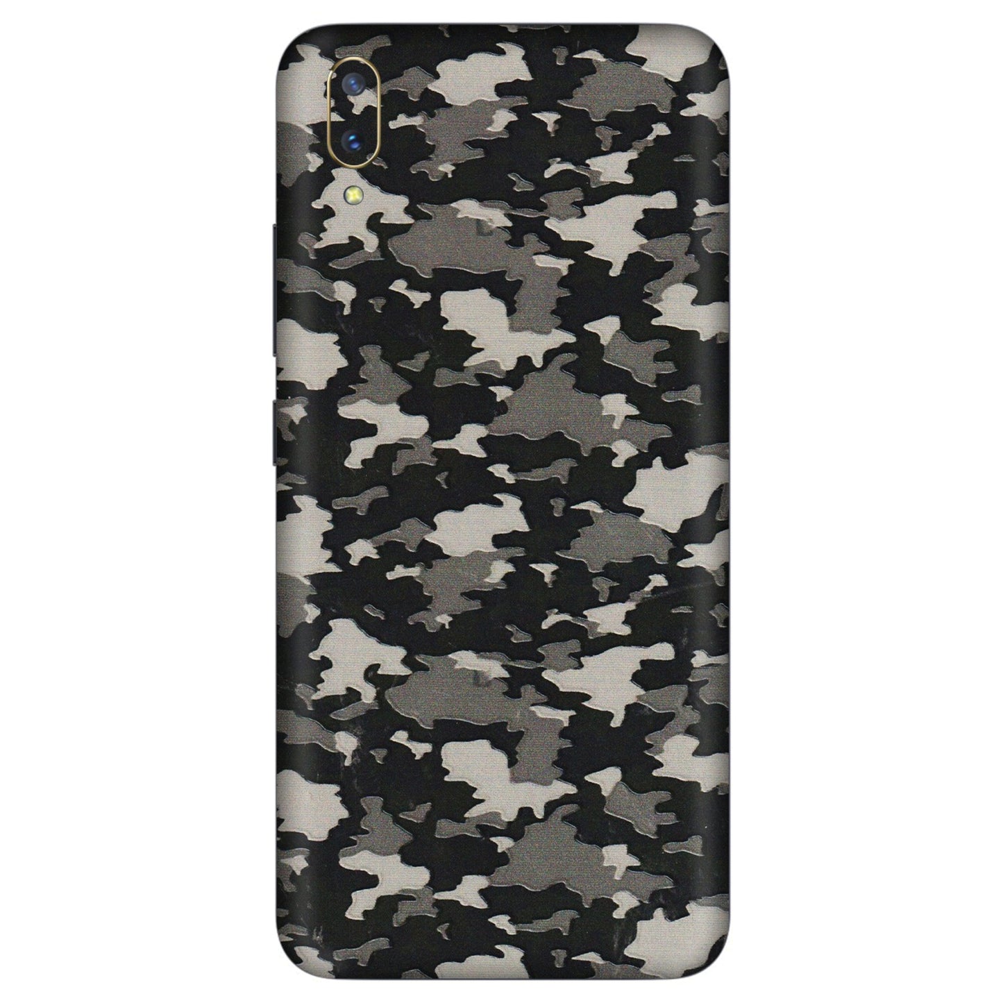 VIVO Z/V/X/T/U/S Series Phone Skins (All Models) - Black/Grey Camoflaunge - 3D Embossed Finish (L-142) Vivo V11