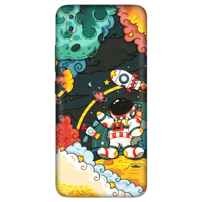 VIVO Z/V/X/T/U/S Series Phone Skins (All Models) - Astronauts & Spaceship - 3D Embossed Finish (L-145) Vivo V11