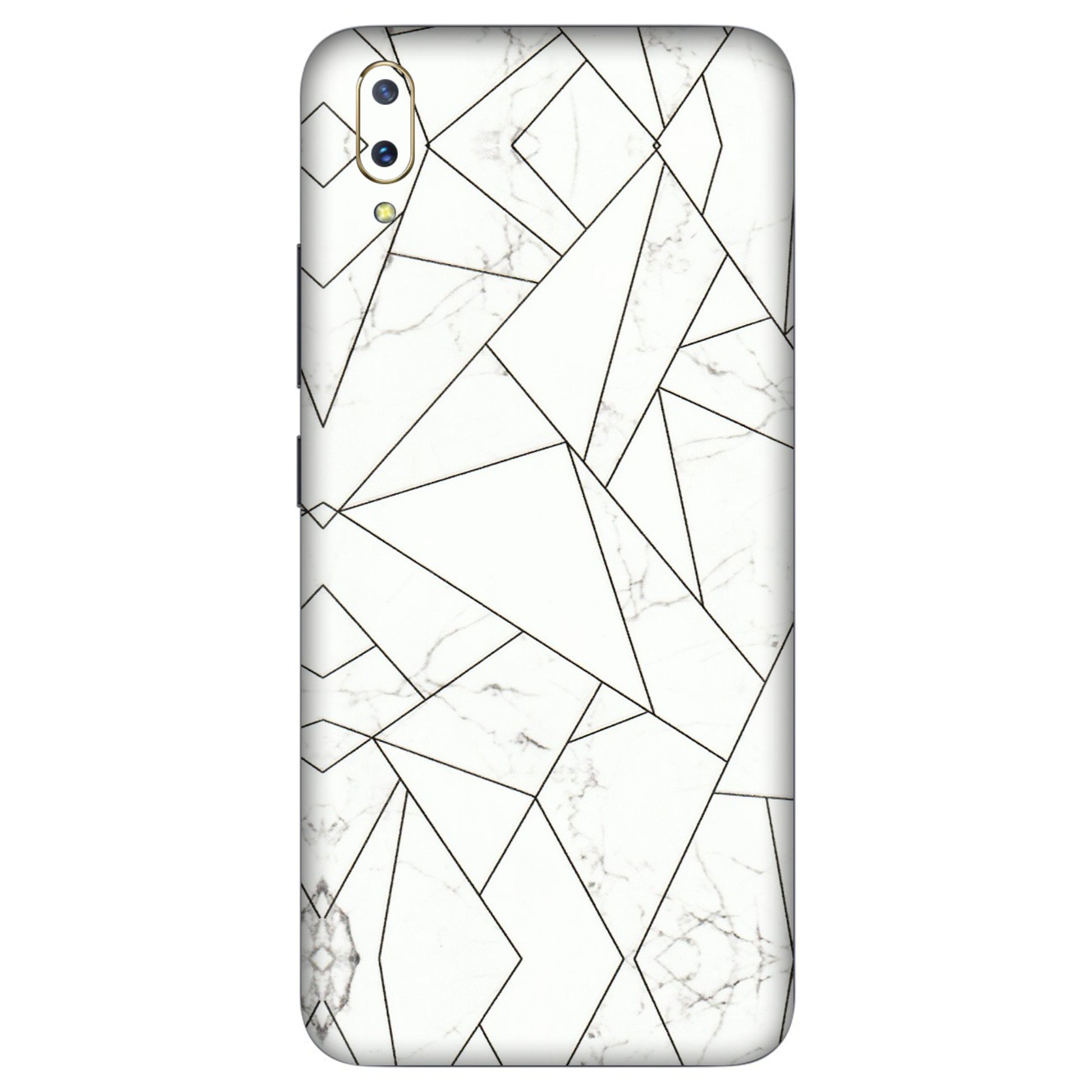 VIVO Z/V/X/T/U/S Series Phone Skins (All Models) - Luxury White Marble Effect - 3D Embossed Finish (L-168) Vivo V11