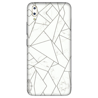 VIVO Z/V/X/T/U/S Series Phone Skins (All Models) - Luxury White Marble Effect - 3D Embossed Finish (L-168) Vivo V11