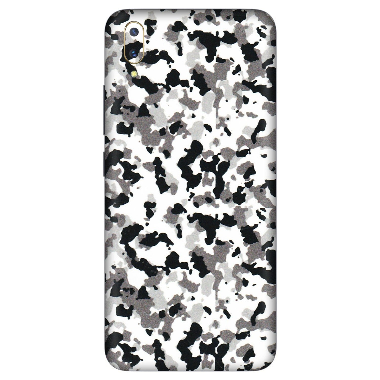 VIVO Z/V/X/T/U/S Series Phone Skins (All Models) - White Black Camouflage - 3D Embossed Finish (L-18) Vivo V11