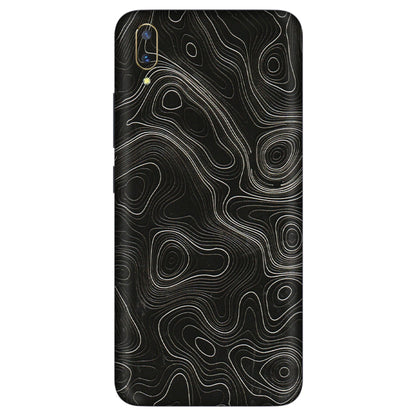 VIVO Z/V/X/T/U/S Series Phone Skins (All Models) - Black Swirl - 3D Embossed Finish (L-196) Vivo V11