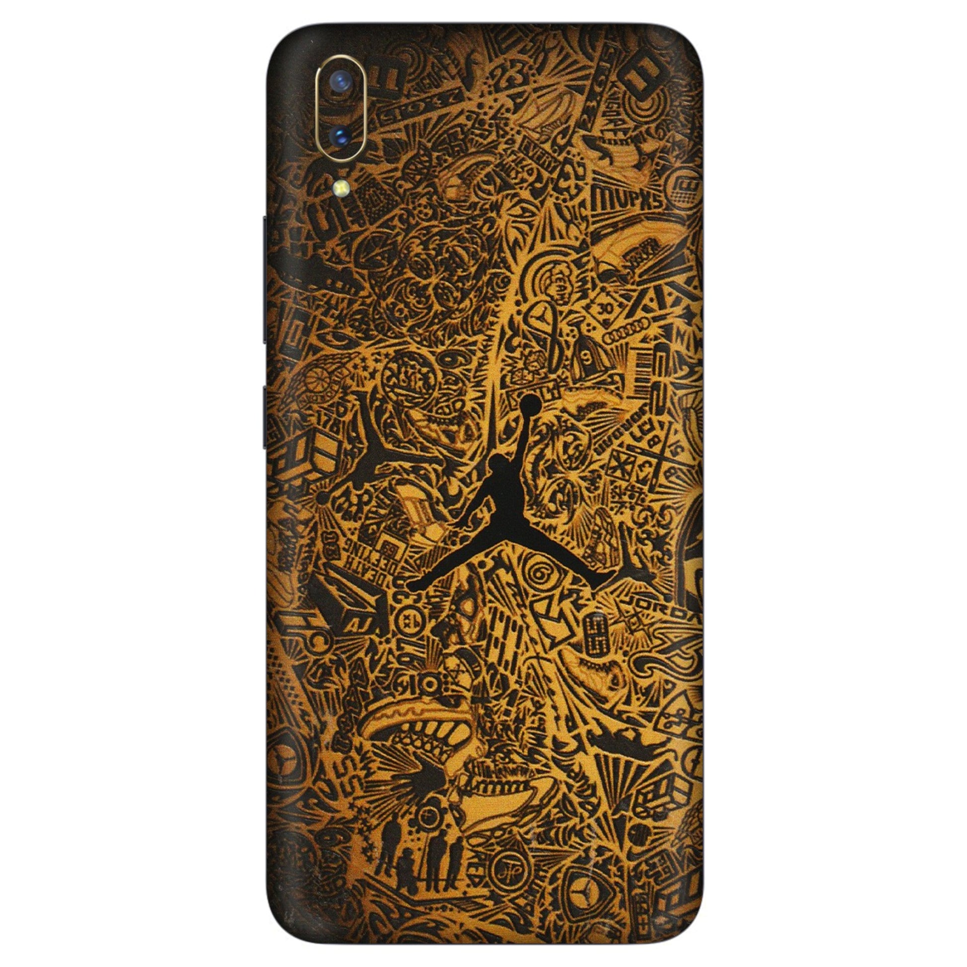 VIVO Z/V/X/T/U/S Series Phone Skins (All Models) - Premium Gold Basketball Player - 3D Embossed Finish (L-236) Vivo V11