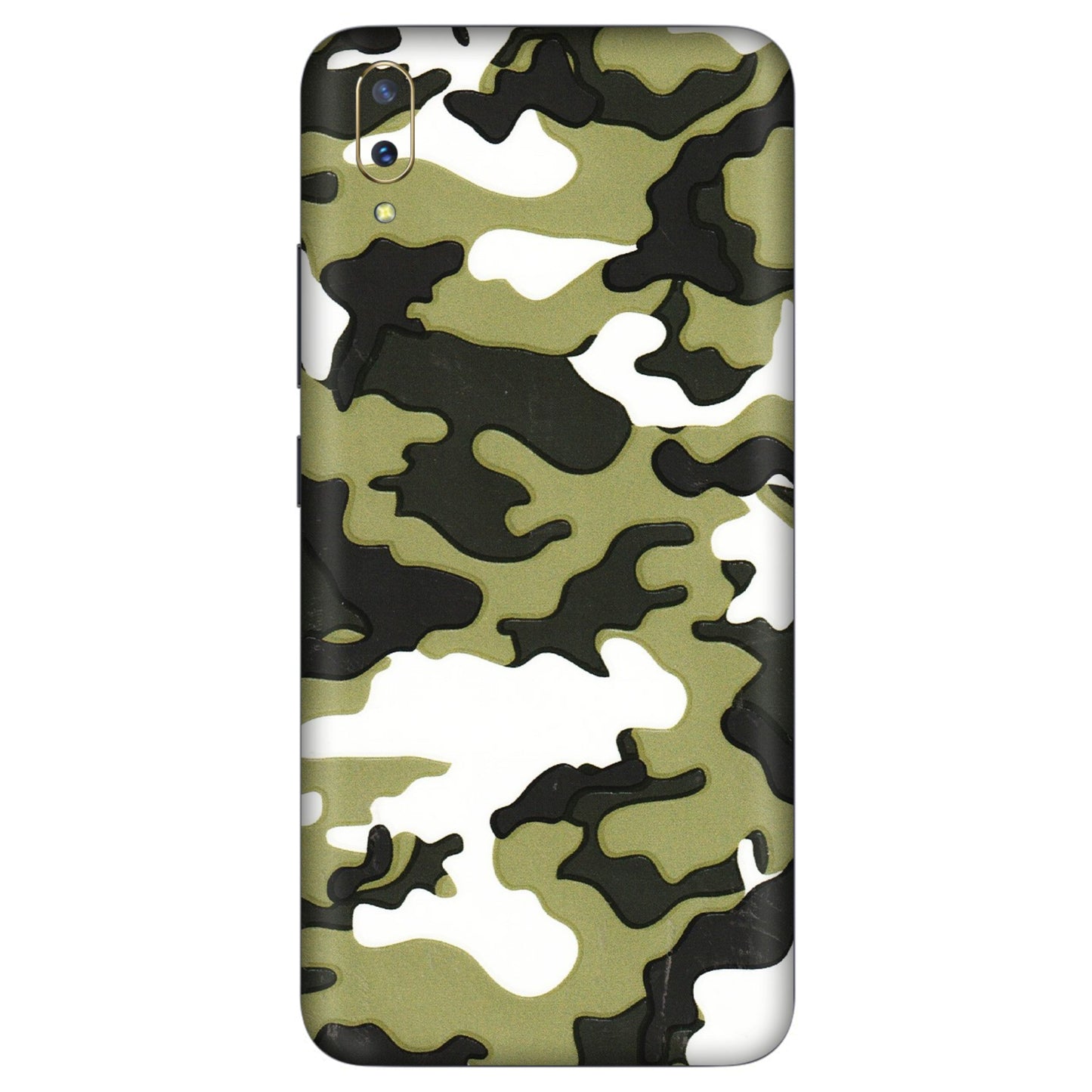 VIVO Z/V/X/T/U/S Series Phone Skins (All Models) - Camouflages White And Green - 3D Embossed Finish (L-243) Vivo V11