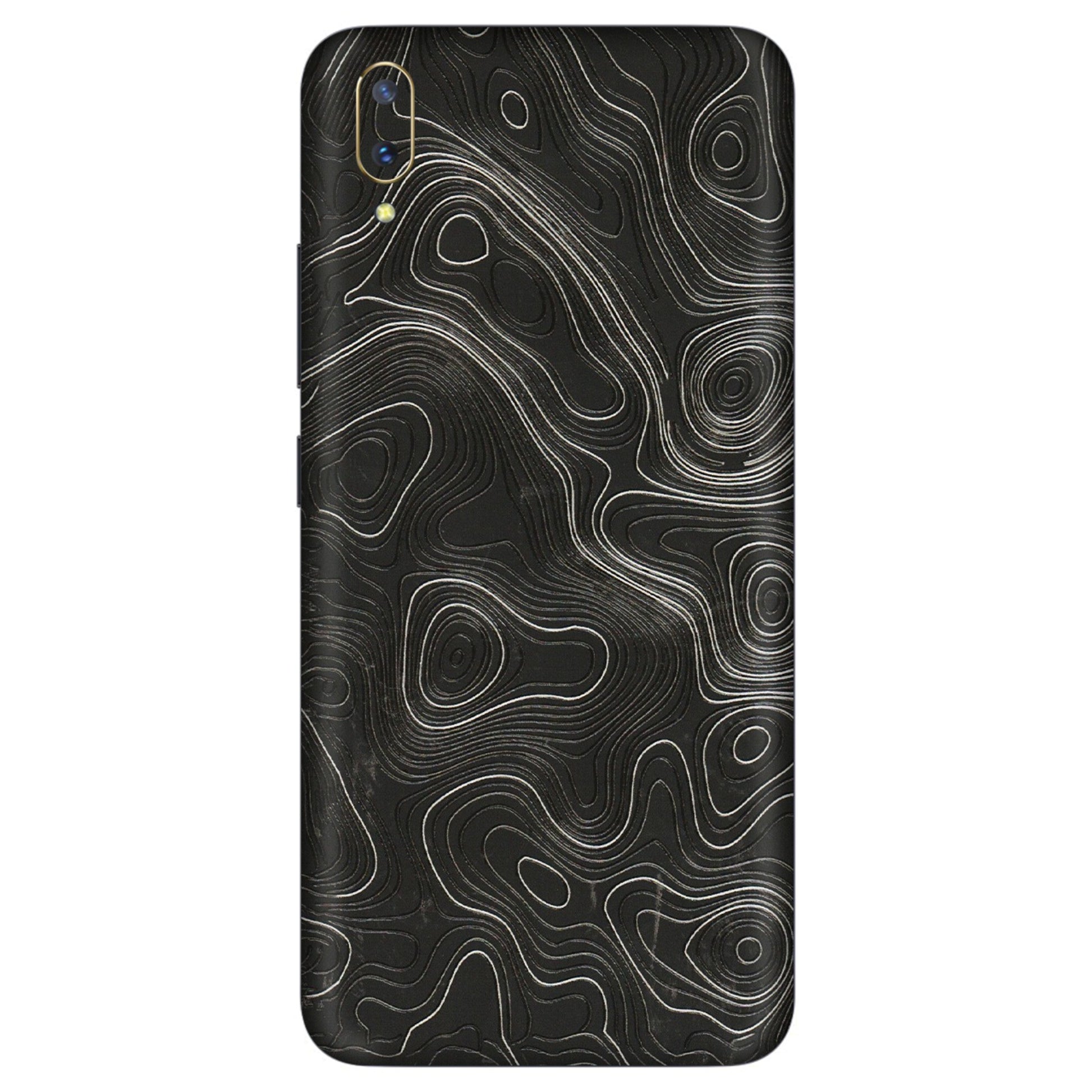 VIVO Z/V/X/T/U/S Series Phone Skins (All Models) - Abstract White Line Map - 3D Embossed Finish (L-269) Vivo V11