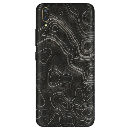 VIVO Z/V/X/T/U/S Series Phone Skins (All Models) - Abstract White Line Map - 3D Embossed Finish (L-269) Vivo V11