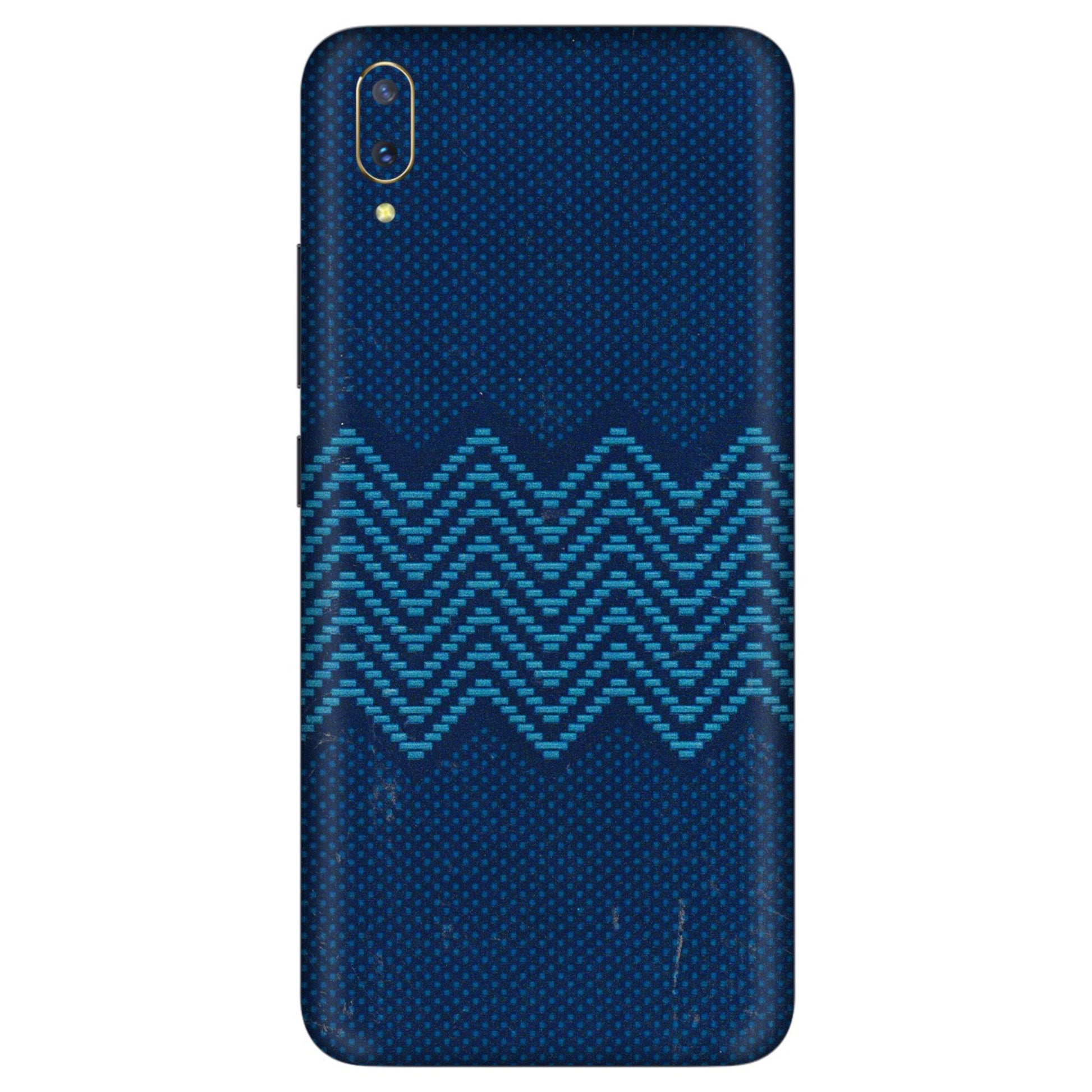 VIVO Z/V/X/T/U/S Series Phone Skins (All Models) - Blue Sober Waves - 3D Embossed Finish (L-306) Vivo V11