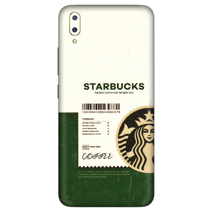 VIVO Z/V/X/T/U/S Series Phone Skins (All Models) - Starbucks Barcode - 3D Embossed Finish (L-308) Vivo V11