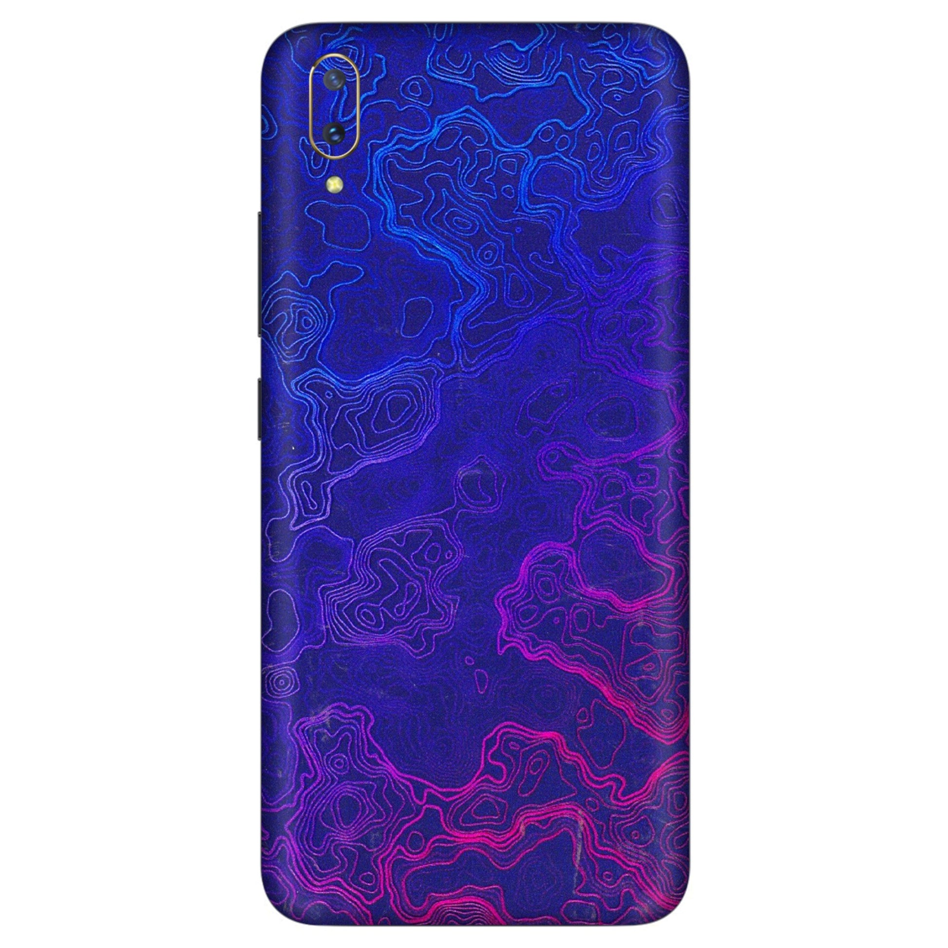 VIVO Z/V/X/T/U/S Series Phone Skins (All Models) - Purple Ripples Swirl - 3D Embossed Finish (L-314) Vivo V11