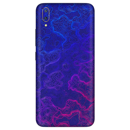 VIVO Z/V/X/T/U/S Series Phone Skins (All Models) - Purple Ripples Swirl - 3D Embossed Finish (L-314) Vivo V11