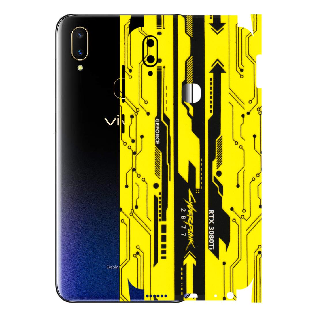 VIVO Z/V/X/T/U/S Series Phone Skins (All Models) - Yellow Cyberpunk - 3D Embossed Finish (L-93) Vivo V11