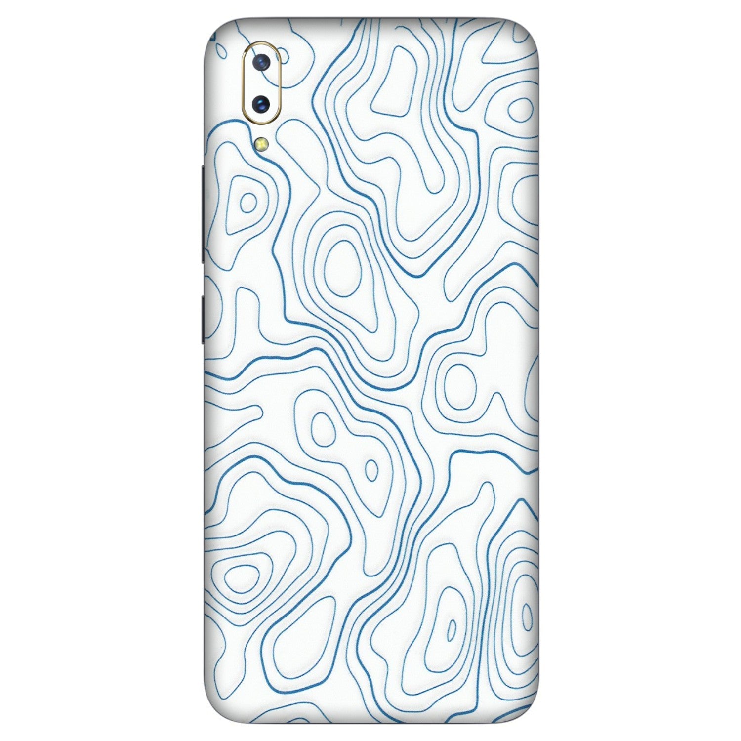 VIVO Z/V/X/T/U/S Series Phone Skins (All Models) - Blue And White Swirls - Matte Finish (M-139) Vivo V11