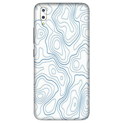 VIVO Z/V/X/T/U/S Series Phone Skins (All Models) - Blue And White Swirls - Matte Finish (M-139) Vivo V11
