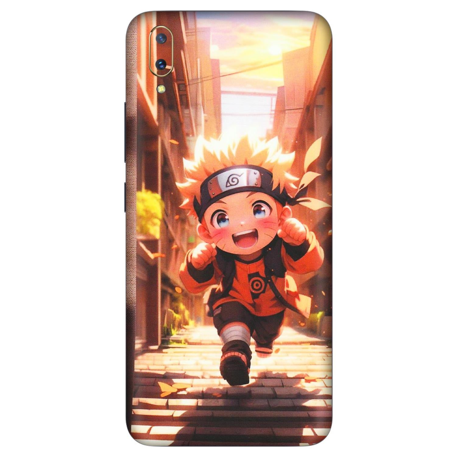 VIVO Z/V/X/T/U/S Series Phone Skins (All Models) - Naruto Cute Toon Running - Matte Finish (M-04) Vivo V11