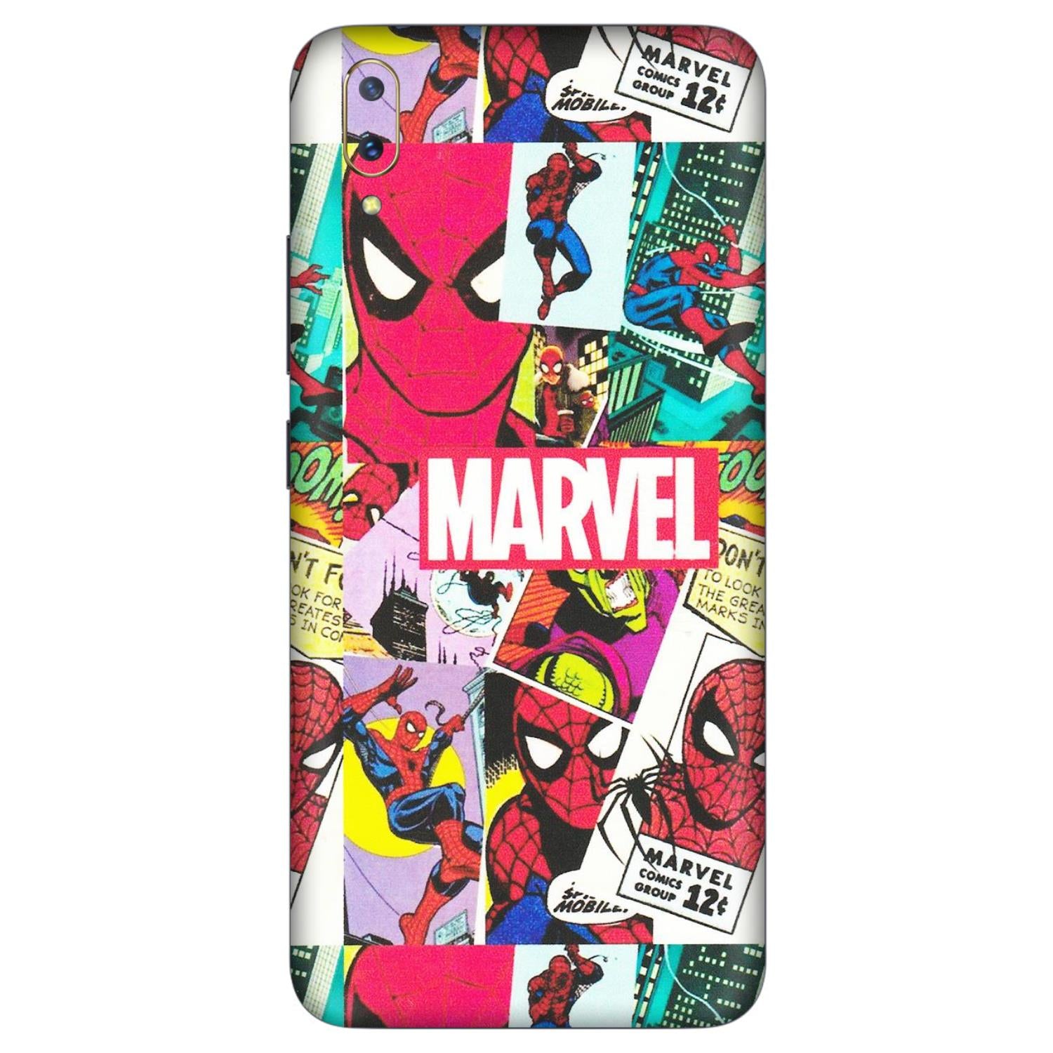 VIVO Z/V/X/T/U/S Series Phone Skins (All Models) - Marvel Comic Spiderman Grafitti - Matte Finish (M-72) Vivo V11