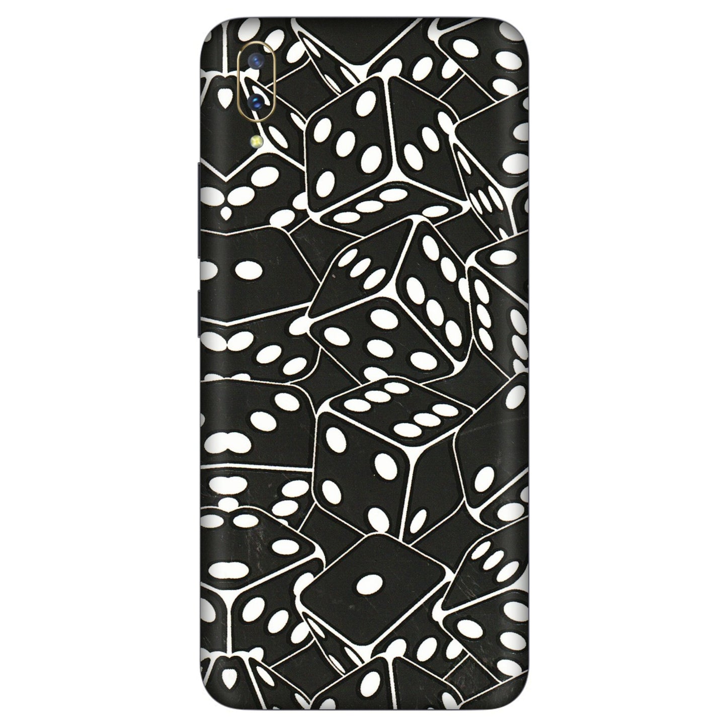 VIVO Z/V/X/T/U/S Series Phone Skins (All Models) - Big Black Dices - 3D Embossed Finish (L-106) Vivo V11 Pro