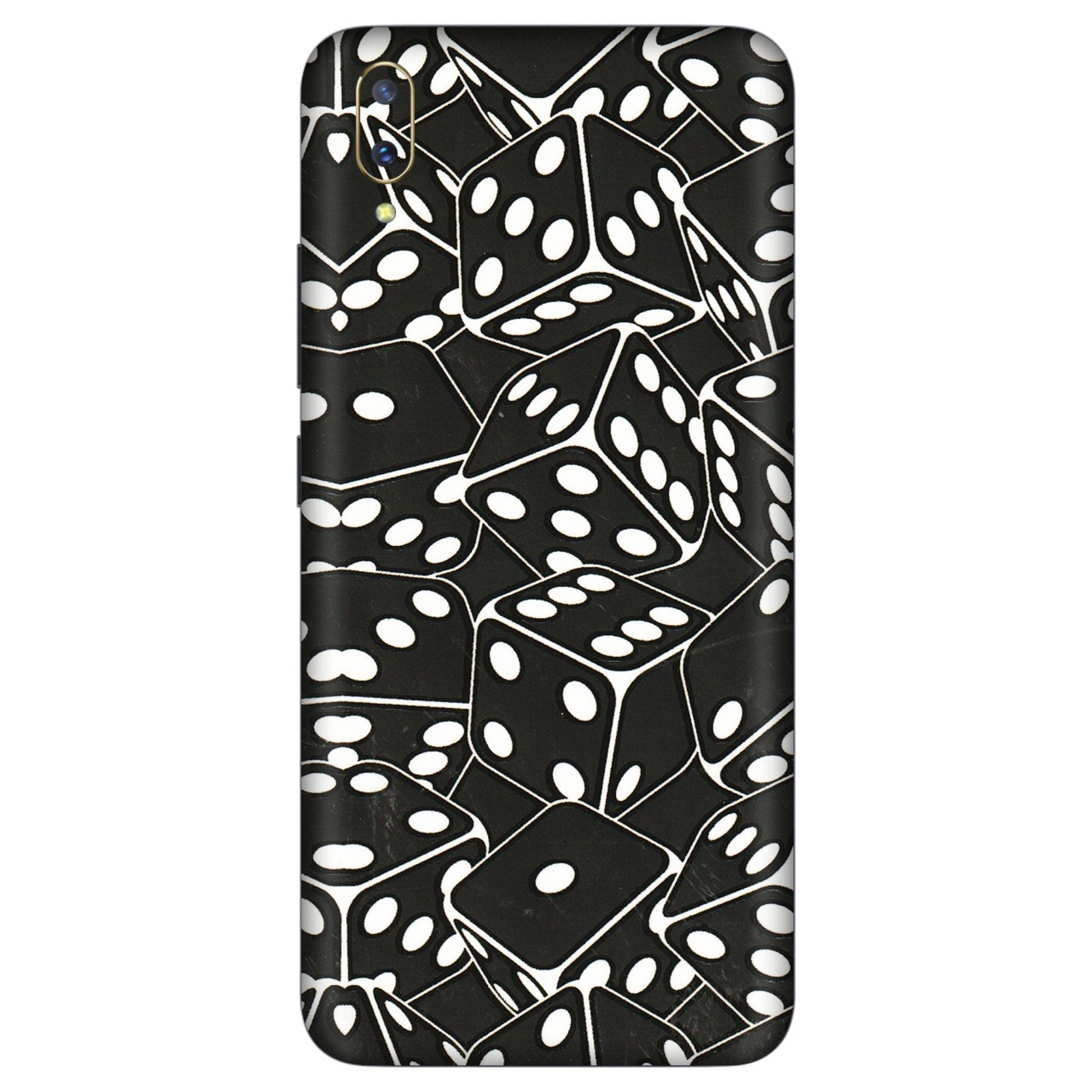 VIVO Z/V/X/T/U/S Series Phone Skins (All Models) - Big Black Dices - 3D Embossed Finish (L-106) Vivo V11 Pro