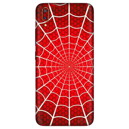 VIVO Z/V/X/T/U/S Series Phone Skins (All Models) - Classic Spidey Web - 3D Embossed Finish (L-115) Vivo V11 Pro