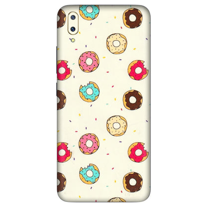 VIVO Z/V/X/T/U/S Series Phone Skins (All Models) - Mini Donuts Doodle Art - 3D Embossed Finish (L-122) Vivo V11 Pro