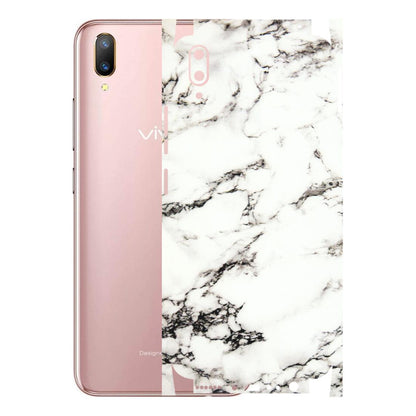 VIVO Z/V/X/T/U/S Series Phone Skins (All Models) - Black and White Marble Texture - 3D Embossed Finish (L-124) Vivo V11 Pro