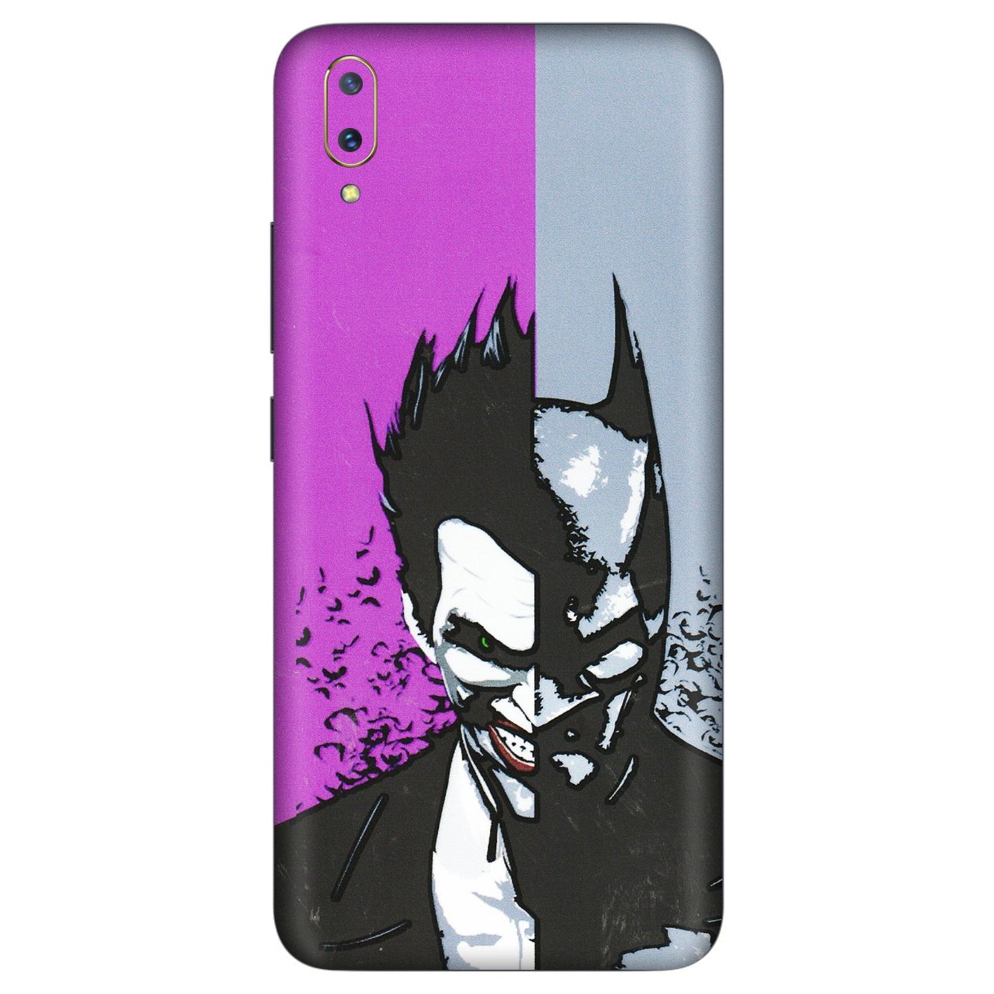 VIVO Z/V/X/T/U/S Series Phone Skins (All Models) - Batman & Joker - 3D Embossed Finish (L-143) Vivo V11 Pro