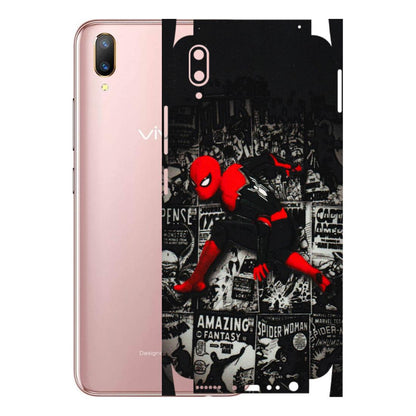 VIVO Z/V/X/T/U/S Series Phone Skins (All Models) - SpiderMan New - 3D Embossed Finish (L-162) Vivo V11 Pro
