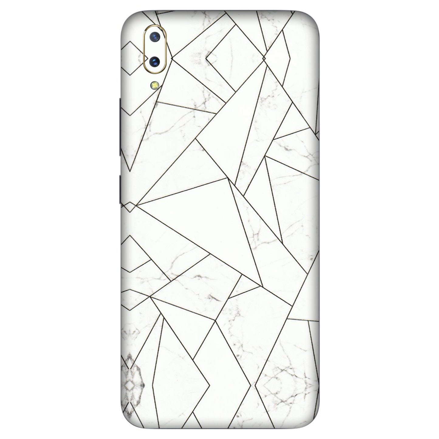 VIVO Z/V/X/T/U/S Series Phone Skins (All Models) - Luxury White Marble Effect - 3D Embossed Finish (L-168) Vivo V11 Pro