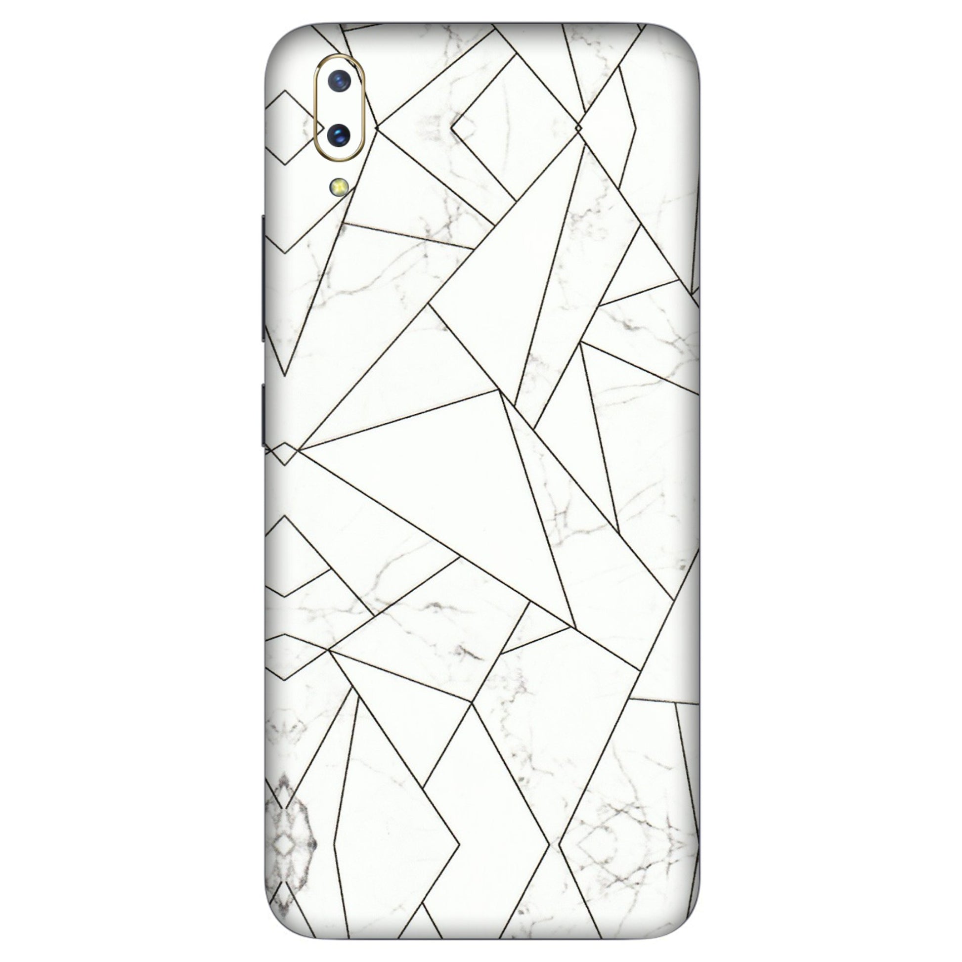 VIVO Z/V/X/T/U/S Series Phone Skins (All Models) - Luxury White Marble Effect - 3D Embossed Finish (L-168) Vivo V11 Pro