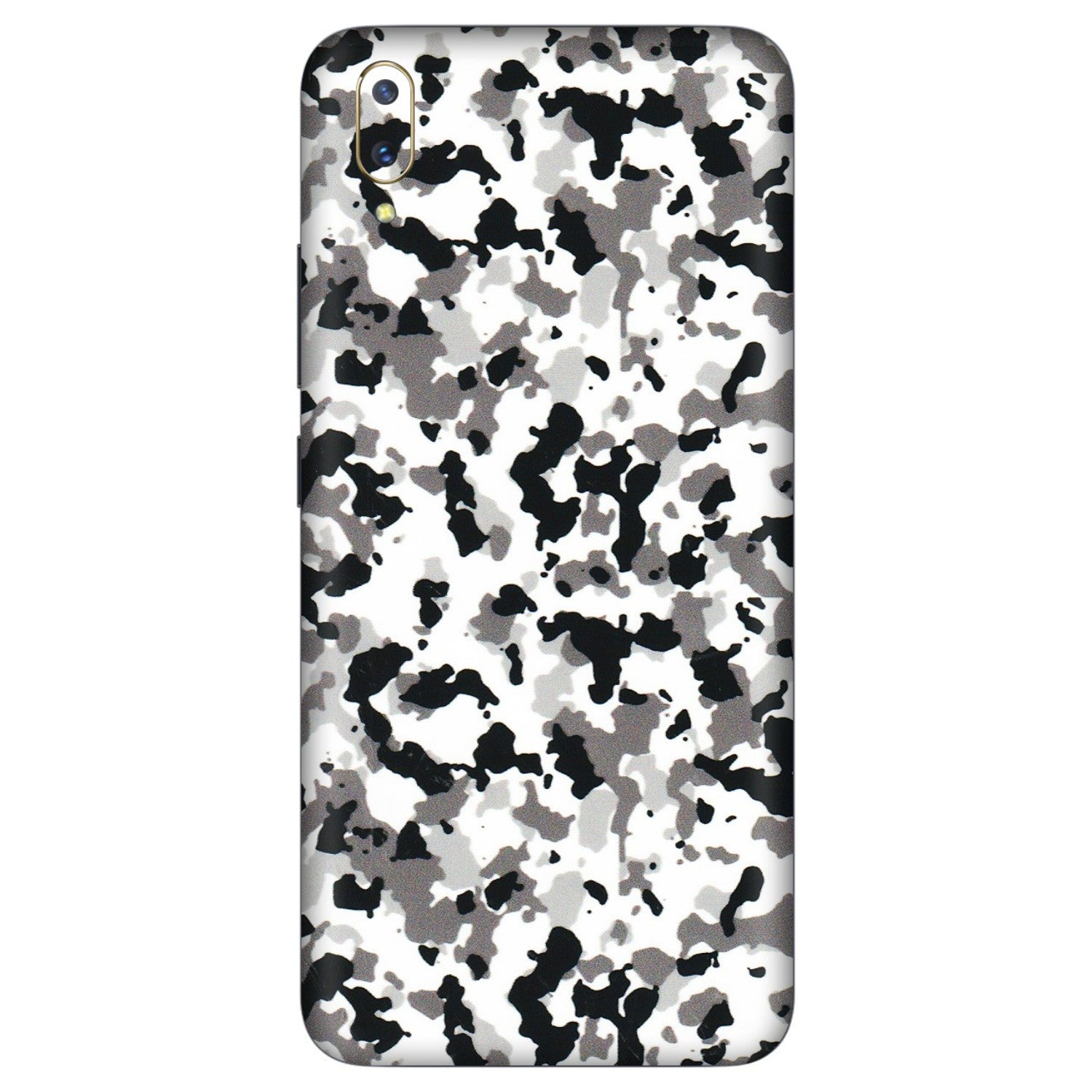 VIVO Z/V/X/T/U/S Series Phone Skins (All Models) - White Black Camouflage - 3D Embossed Finish (L-18) Vivo V11 Pro