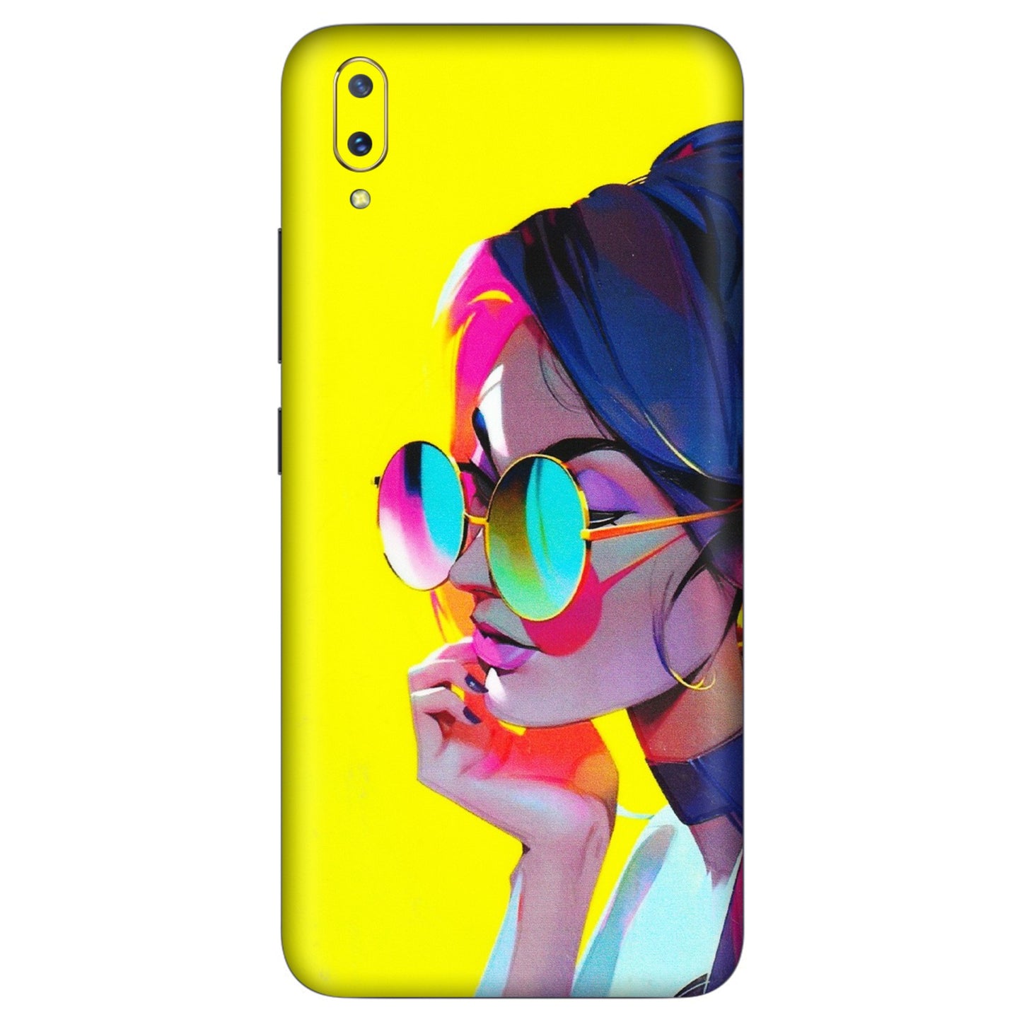 VIVO Z/V/X/T/U/S Series Phone Skins (All Models) - Bold Stylish Girl - 3D Embossed Finish (L-222) Vivo V11 Pro