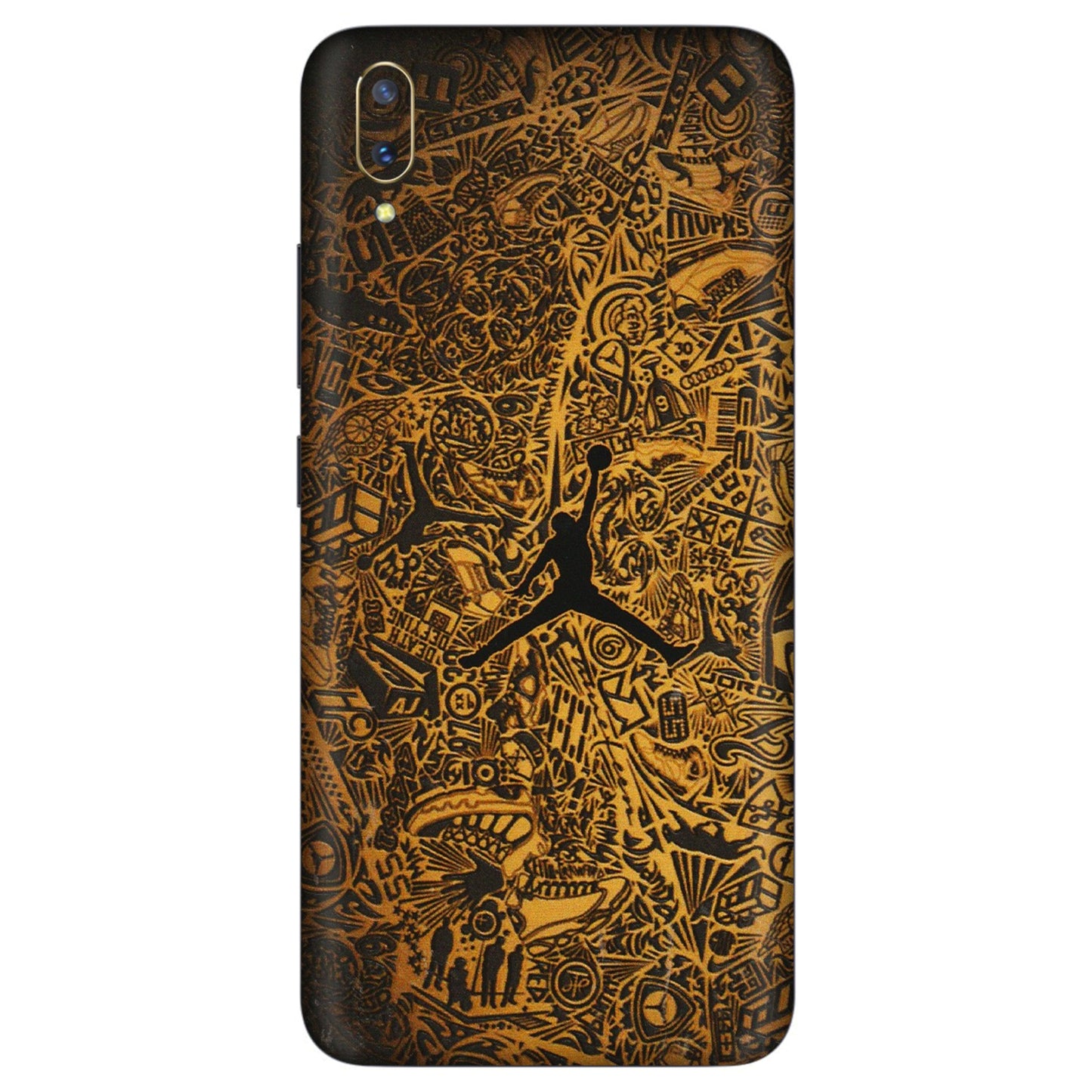 VIVO Z/V/X/T/U/S Series Phone Skins (All Models) - Premium Gold Basketball Player - 3D Embossed Finish (L-236) Vivo V11 Pro