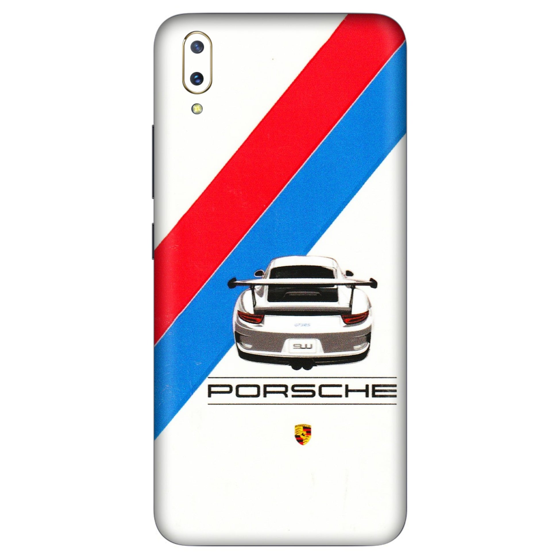 VIVO Z/V/X/T/U/S Series Phone Skins (All Models) - Porche Car Sober Logo - 3D Embossed Finish (L-248) Vivo V11 Pro