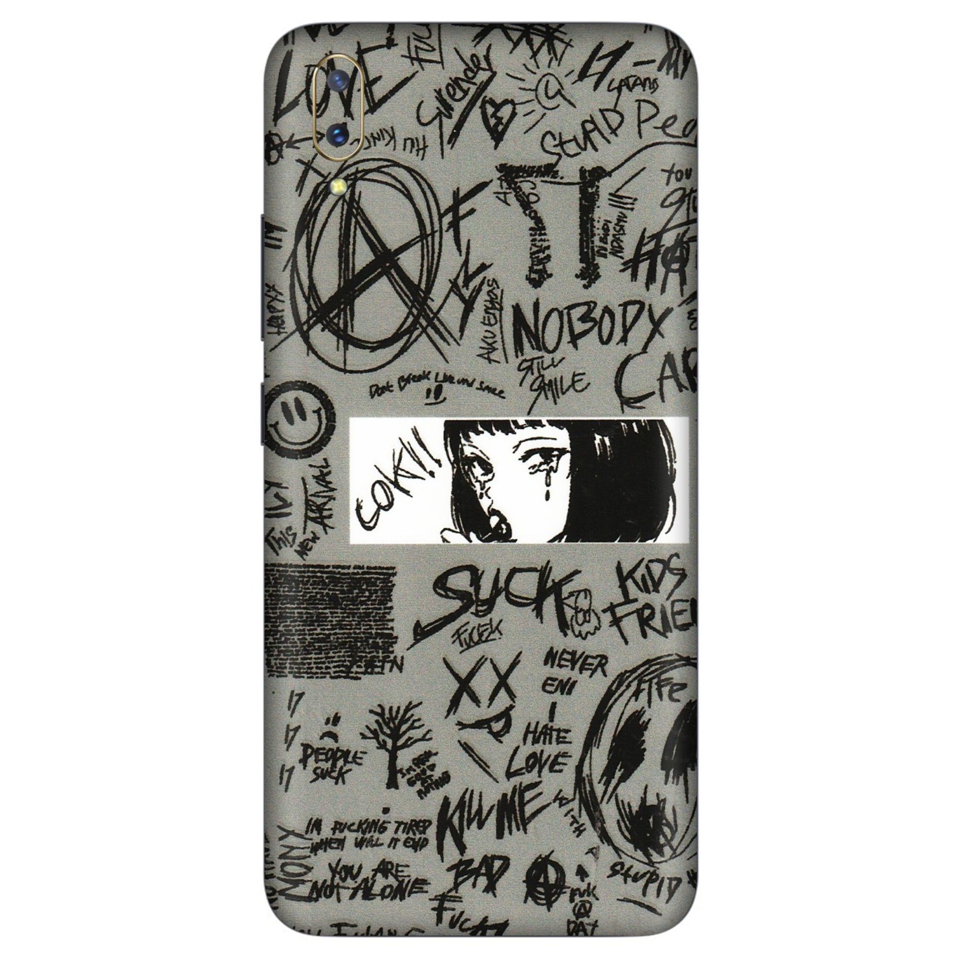 VIVO Z/V/X/T/U/S Series Phone Skins (All Models) - Never Have Love Anime - 3D Embossed Finish (L-260) Vivo V11 Pro