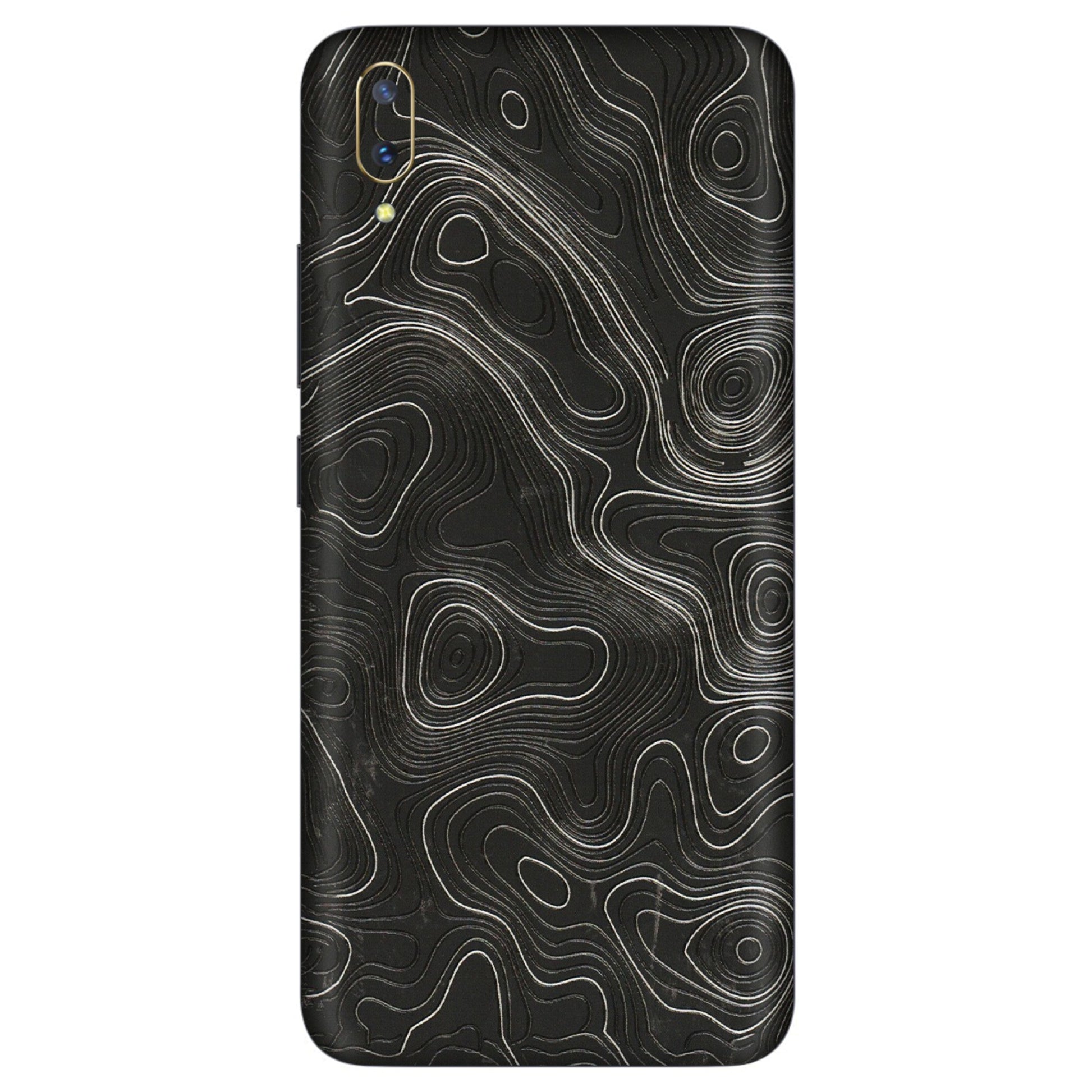 VIVO Z/V/X/T/U/S Series Phone Skins (All Models) - Abstract White Line Map - 3D Embossed Finish (L-269) Vivo V11 Pro