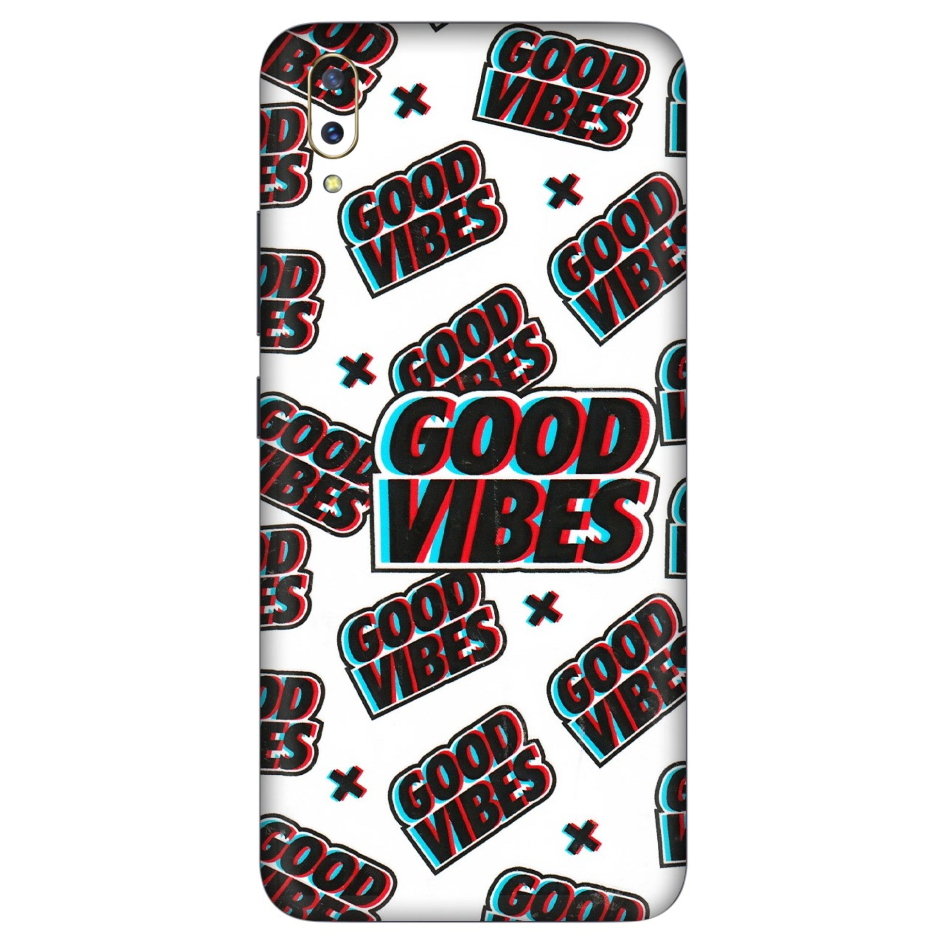 VIVO Z/V/X/T/U/S Series Phone Skins (All Models) - Good Vibes - 3D Embossed Finish (L-282) Vivo V11 Pro