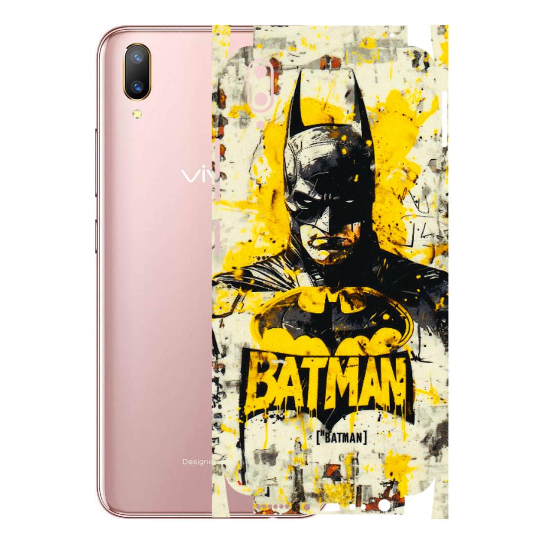 VIVO Z/V/X/T/U/S Series Phone Skins (All Models) - Batman Yellow BT - 3D Embossed Finish (L-304) Vivo V11 Pro