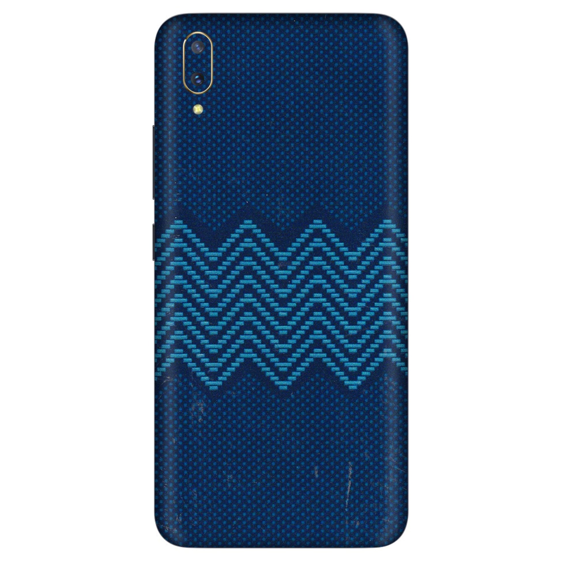 VIVO Z/V/X/T/U/S Series Phone Skins (All Models) - Blue Sober Waves - 3D Embossed Finish (L-306) Vivo V11 Pro