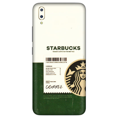 VIVO Z/V/X/T/U/S Series Phone Skins (All Models) - Starbucks Barcode - 3D Embossed Finish (L-308) Vivo V11 Pro