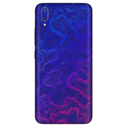 VIVO Z/V/X/T/U/S Series Phone Skins (All Models) - Purple Ripples Swirl - 3D Embossed Finish (L-314) Vivo V11 Pro