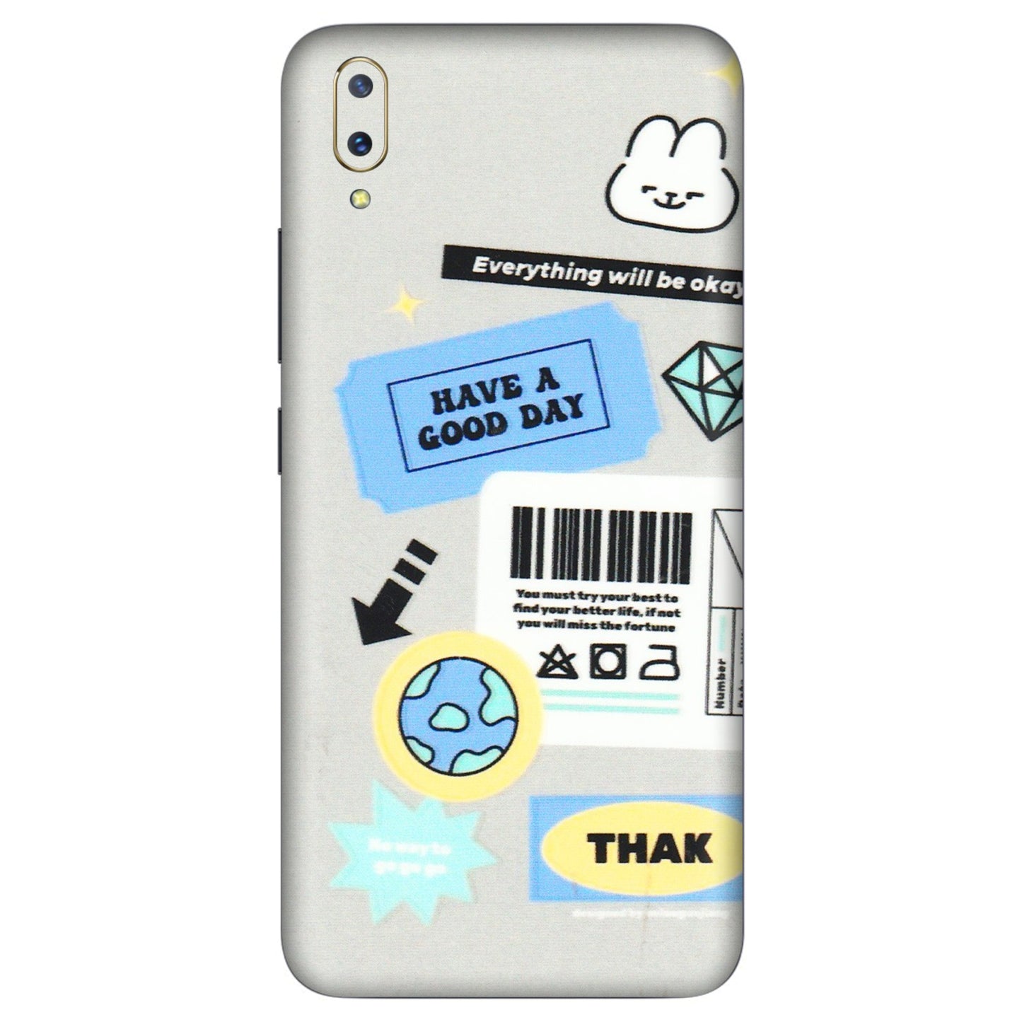 VIVO Z/V/X/T/U/S Series Phone Skins (All Models) - Will Be Okay Design - 3D Embossed Finish (L-316) Vivo V11 Pro