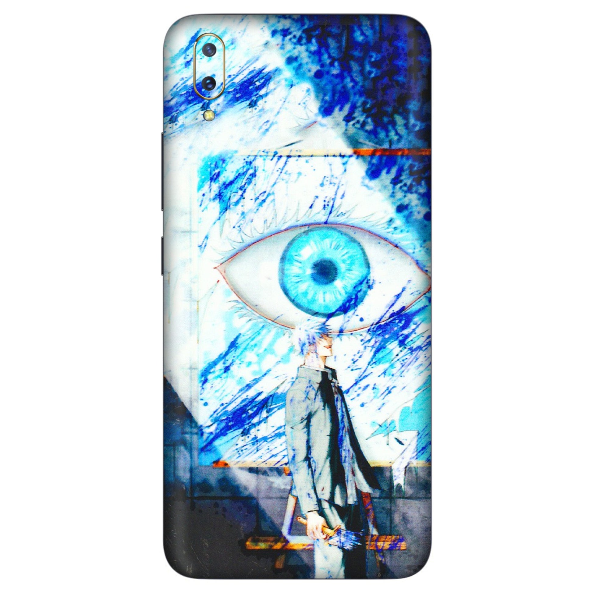VIVO Z/V/X/T/U/S Series Phone Skins (All Models) - Anime Sea Blue Eye - 3D Embossed Finish (L-318) Vivo V11 Pro